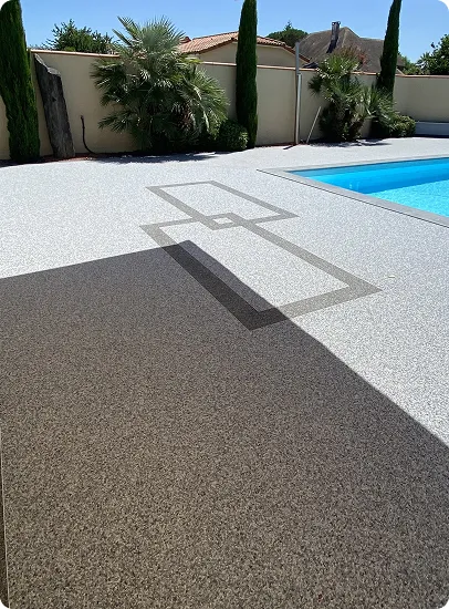 moquette de pierre avec motif à Estancarbon près de Saint-Gaudens en Haute-Garonne 31