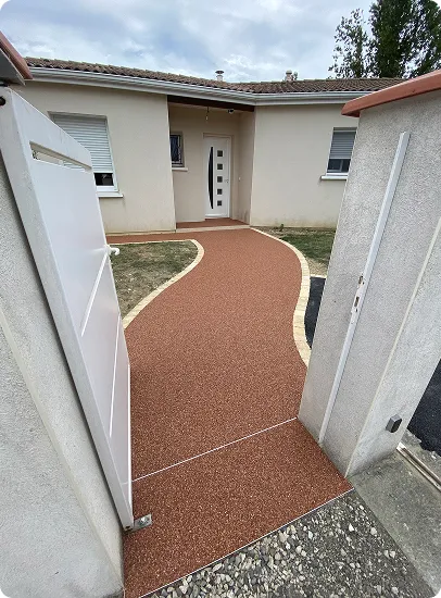 moquette de pierre pour allée de maison à Estancarbon près de Saint-Gaudens en Haute-Garonne 31
