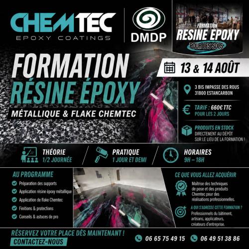 Formation Résine Époxy Chemtec – Métallique & Flake